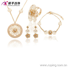 63737 Xuping moda elegante chapado en oro conjuntos de joyería del más nuevo diseño